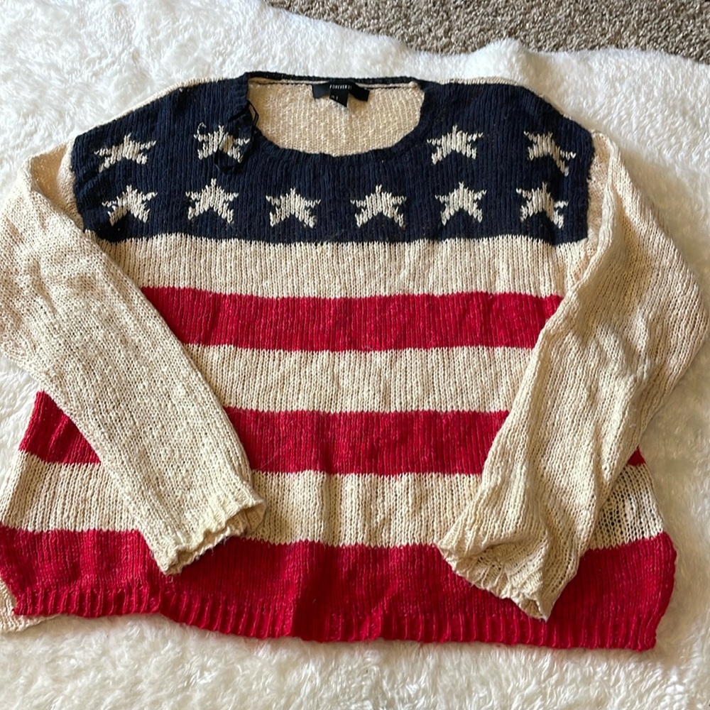 Forever 21 American flag sweater